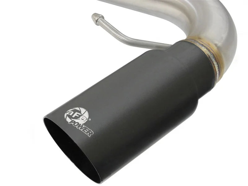aFe MACHForce XP 2.5in Axle Back Stainless Exhaust w/ Black Tips 07-13 BMW 335i 3.0L L6 (E90/92) N55 - Side View