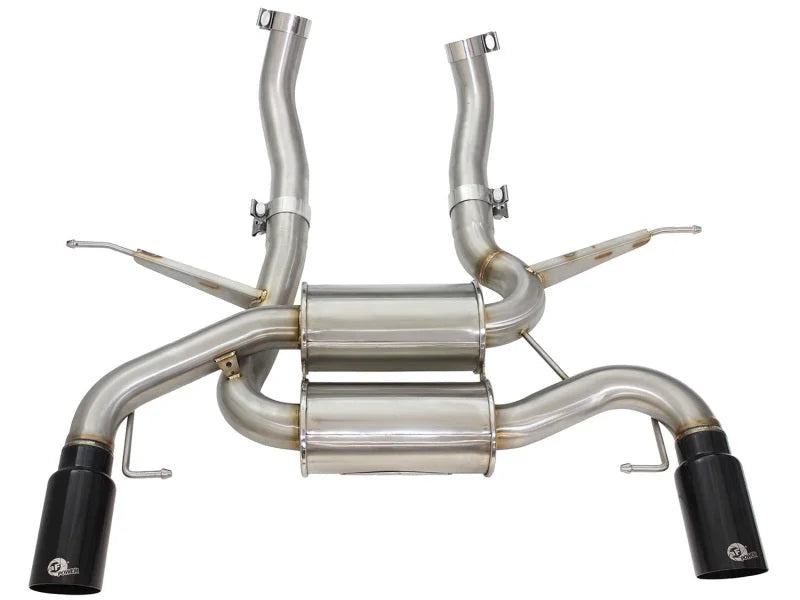 aFe MACHForce XP 2.5in Axle Back Stainless Exhaust w/ Black Tips 07-13 BMW 335i 3.0L L6 (E90/92) N55 - Additional View 5