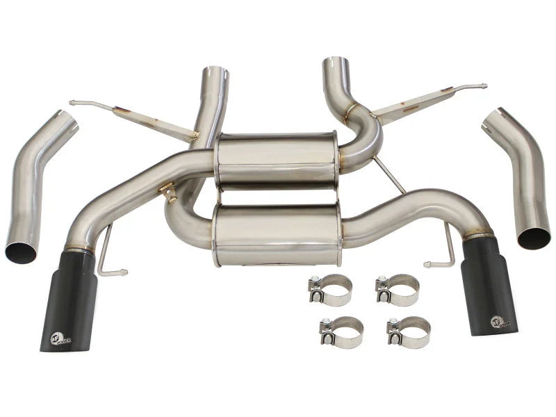 aFe MACHForce XP 2.5in Axle Back Stainless Exhaust w/ Black Tips 07-13 BMW 335i 3.0L L6 (E90/92) N55 - Additional View 6