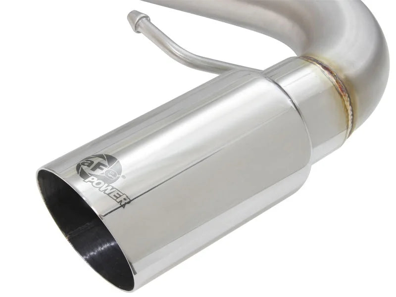 aFe MACHForce XP 2.5in Axle Back Stainless Exhaust w/ Polished Tips 07-13 BMW 335i 3.0L L6 (E90/92) - Side View