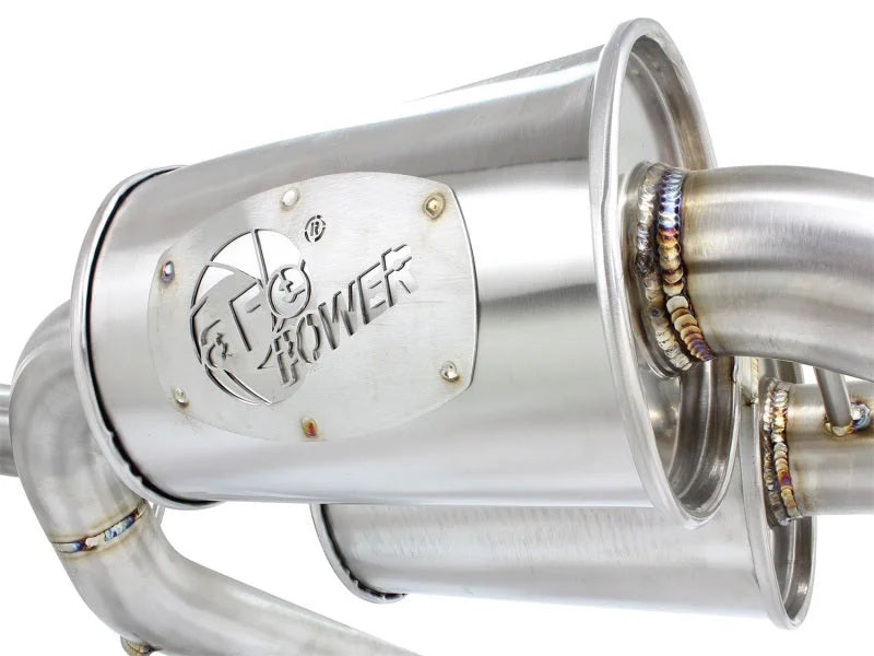 aFe MACHForce XP 2.5in Axle Back Stainless Exhaust w/ Polished Tips 07-13 BMW 335i 3.0L L6 (E90/92) - Additional View 5