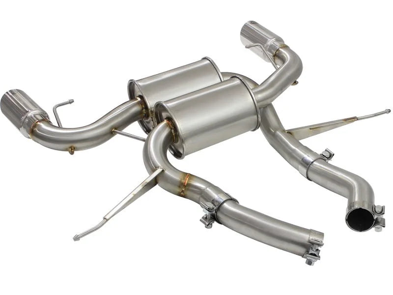 aFe MACHForce XP 2.5in Axle Back Stainless Exhaust w/ Polished Tips 07-13 BMW 335i 3.0L L6 (E90/92) - Additional View 6