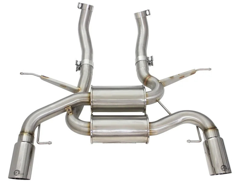 aFe MACHForce XP 2.5in Axle Back Stainless Exhaust w/ Polished Tips 07-13 BMW 335i 3.0L L6 (E90/92) - Additional View 7