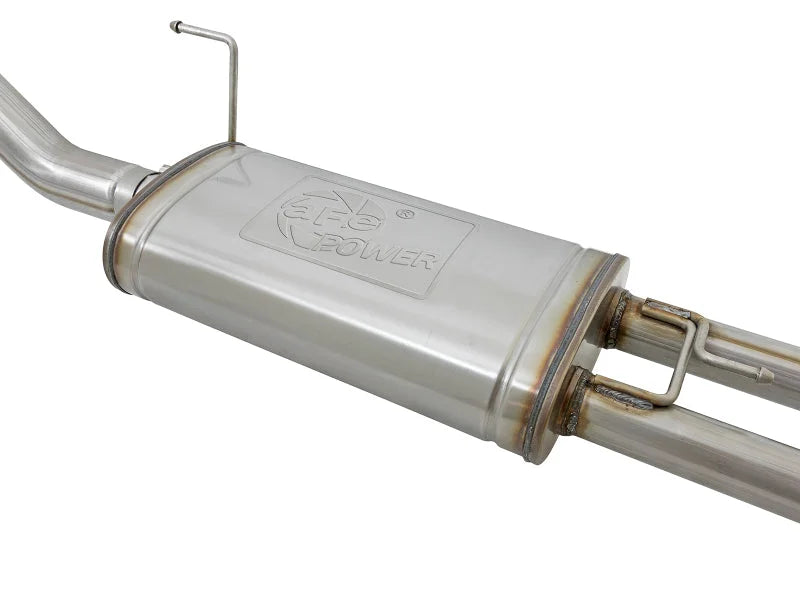 aFe MACHForce XP 2.5in Cat-Back Exhaust System w/ Black Tip Nissan Frontier 17-19 V8-5.6L - Installation View