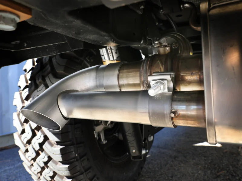 aFe MACHForce XP 304 Stainless Steel Exhaust Tip Upgrade 21-23 Jeep Wrangler JL Rubicon - Side View