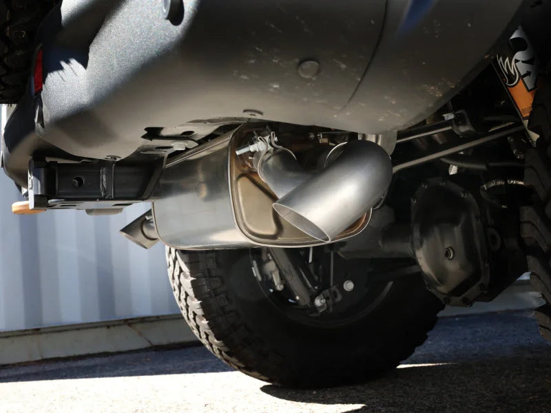 aFe MACHForce XP 304 Stainless Steel Exhaust Tip Upgrade 21-23 Jeep Wrangler JL Rubicon - Back View