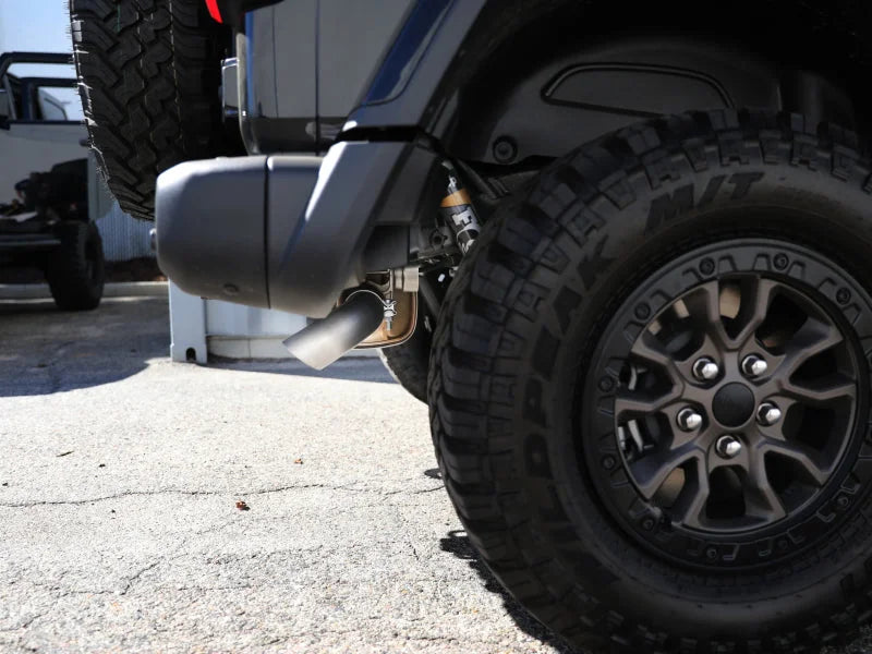 aFe MACHForce XP 304 Stainless Steel Exhaust Tip Upgrade 21-23 Jeep Wrangler JL Rubicon - Installation View