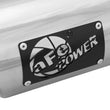 Load image into Gallery viewer, aFe MACHForce-XP 304 Stainless Steel Polished Exhaust Tip 3.5in x 4.5in Out x 12in L Clamp-On - Side View