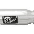 Load image into Gallery viewer, aFe MACHForce-XP 304 Stainless Steel Polished Exhaust Tip 3.5in x 4.5in Out x 12in L Clamp-On - Back View