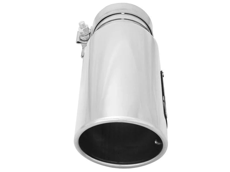 aFe MACHForce-XP 304 Stainless Steel Polished Exhaust Tip 3.5in x 4.5in Out x 12in L Clamp-On - Additional View 5