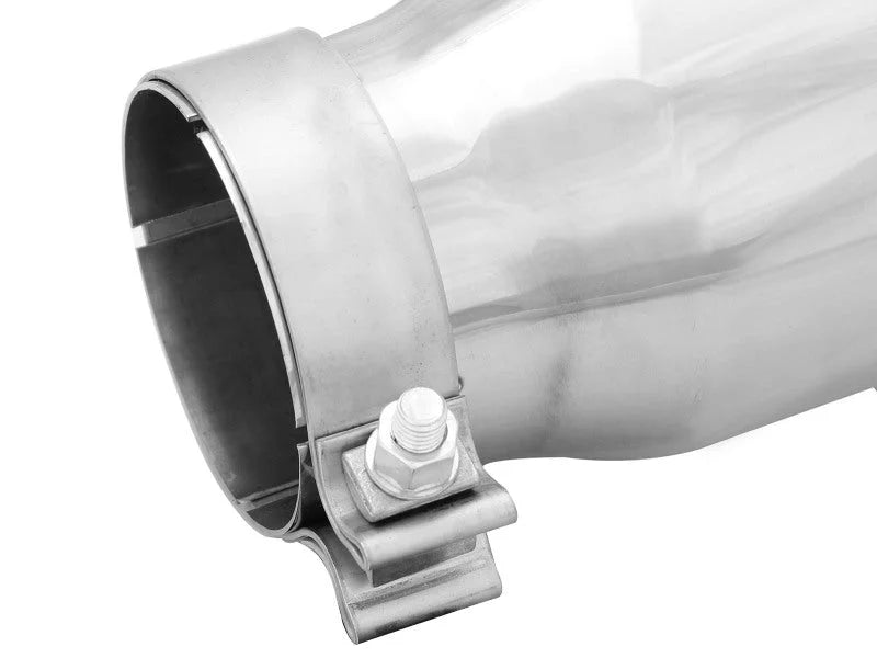 aFe MACHForce-XP 304 Stainless Steel Polished Exhaust Tip 3.5in x 4.5in Out x 12in L Clamp-On - Additional View 6