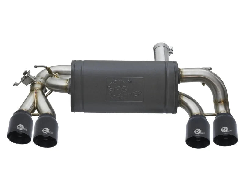 aFe MACHForce XP 3in - 2 1/2in Axle Back 304SS Exhaust w/ Black Tips 16-17 BMW M2 (f87) - Side View