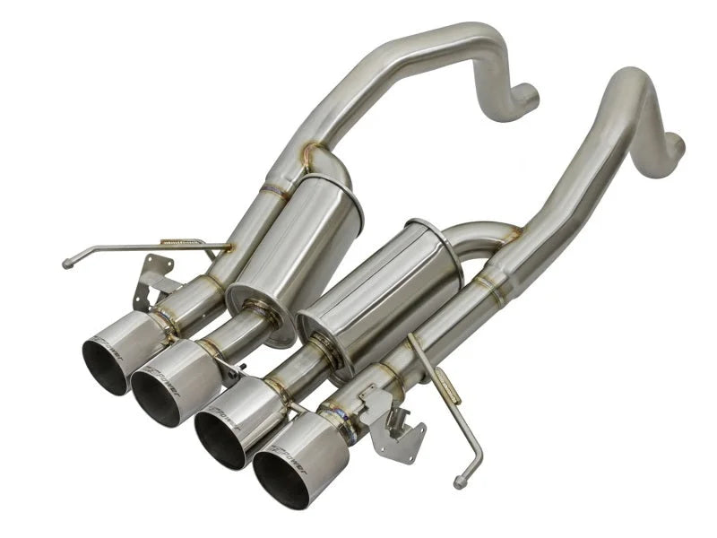 aFe MACHForce XP 3in-2 1/2in Axle Back 304SS Exhaust w/ Polished Tips 15-17 Chevy Corvette Z06 - Main Product View