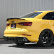 Load image into Gallery viewer, aFe MACHForce XP 3in-2.5in 304SS Exhaust Cat-Back 15-20 Audi S3 L4-2.0L (t) - Carbon Tips - Installation View