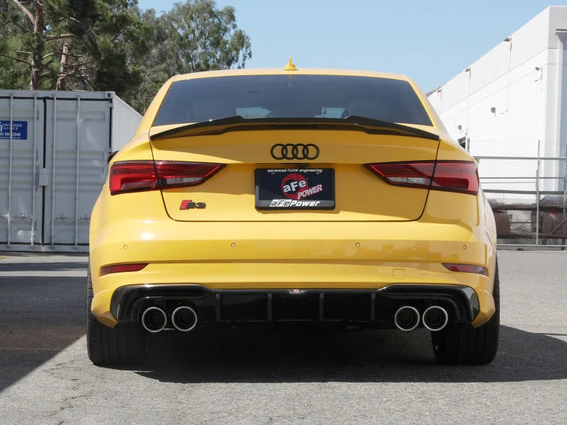 aFe MACHForce XP 3in-2.5in 304SS Exhaust Cat-Back 15-20 Audi S3 L4-2.0L (t) - Polished Tips - Installation View