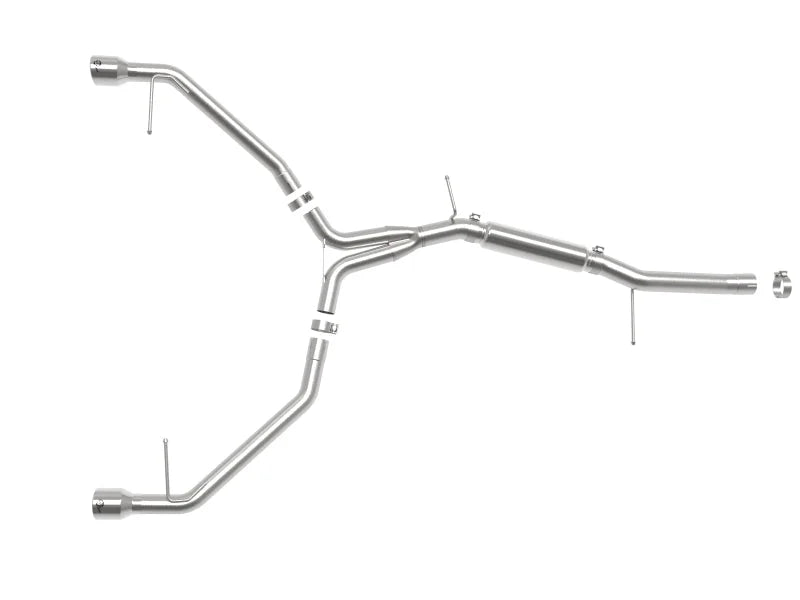 aFe MACHForce XP 3in-2.5in SS Exhaust Axle-Back 17-19 Audi A4 (B9) L4-2.0L (t) - Polished - Additional View 10