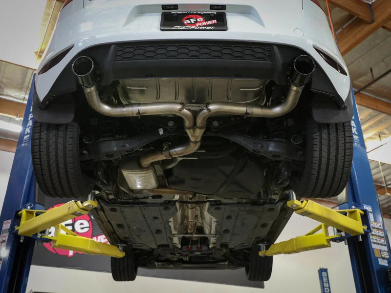 aFe MACHForce XP 3in-2.5in SS Exhaust Cat-Back 15-17 Volkswagen GTI (MKVII) L4-2.0L (t) - Black - Side View