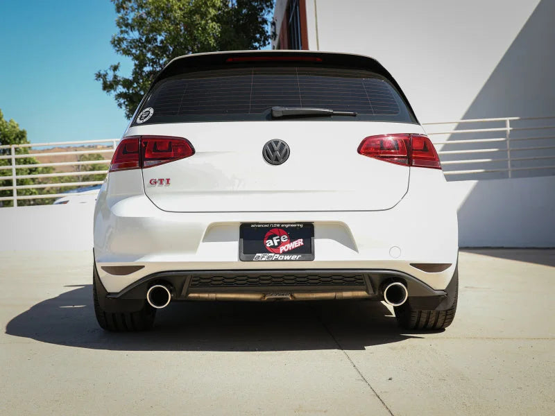 aFe MACHForce XP 3in-2.5in SS Exhaust Cat-Back 15-17 Volkswagen GTI (MKVII) L4-2.0L (t) - Polished - Installation View