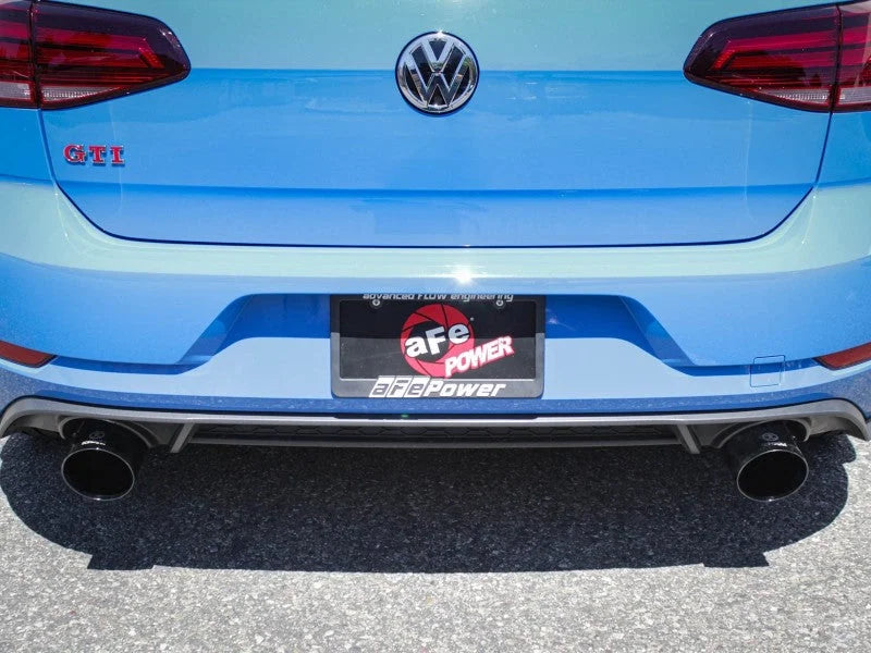 aFe MACHForce XP 3in-2.5in SS Exhaust Cat-Back 18-19 Volkswagen GTI (MK7.5) L4-2.0L (t) - Black - Installation View