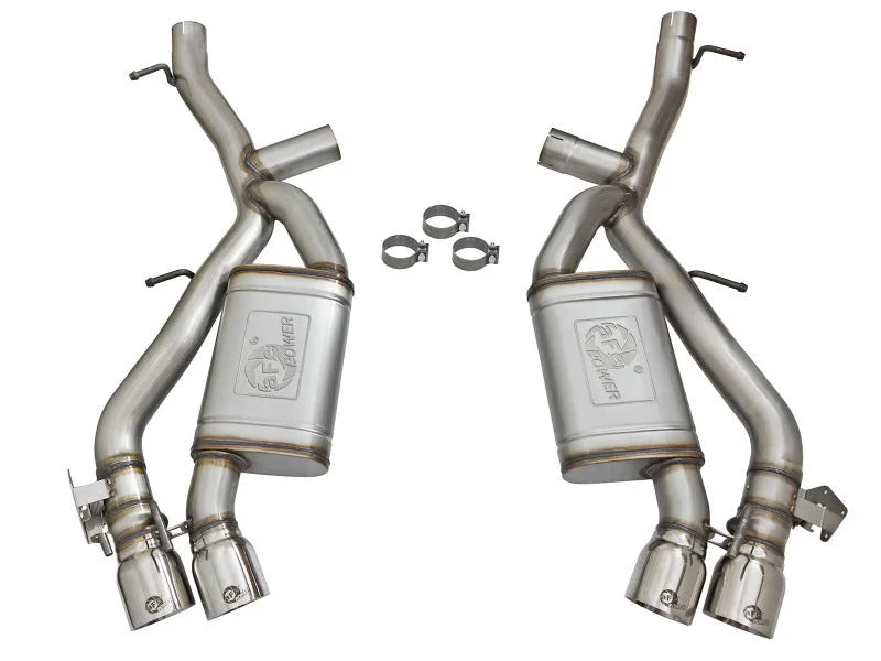 aFe MACHForce XP 3in 304 SS Axle-Back Dual Exhaust (NPP) w/ Polished Tips 16-17 Camaro SS V8-6.2L - Installation View
