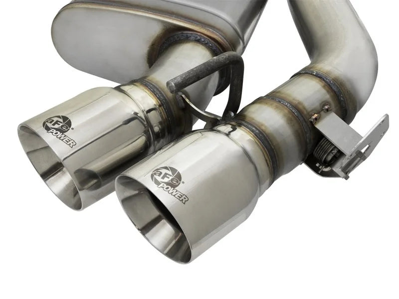 aFe MACHForce XP 3in 304 SS Axle-Back Dual Exhaust (NPP) w/ Polished Tips 16-17 Camaro SS V8-6.2L - Additional View 5