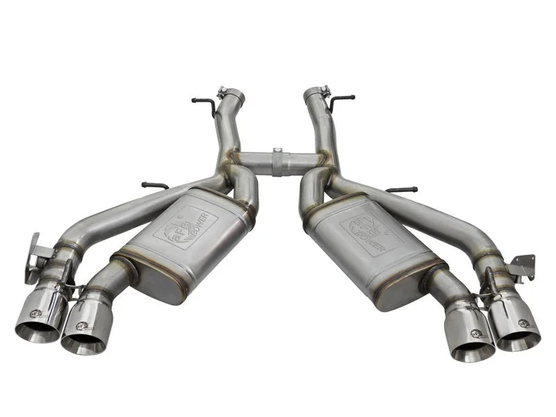 aFe MACHForce XP 3in 304 SS Axle-Back Dual Exhaust (NPP) w/ Polished Tips 16-17 Camaro SS V8-6.2L - Additional View 8