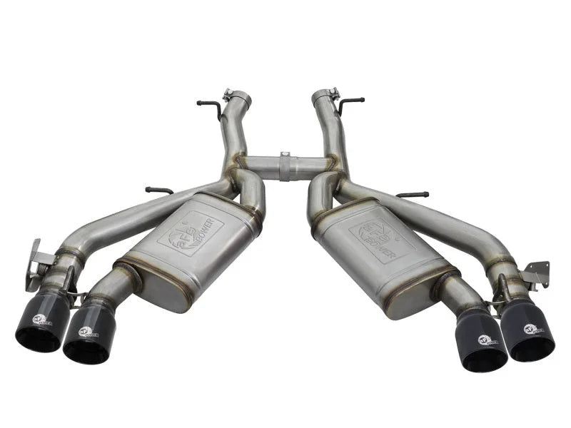 aFe MACHForce XP 3in 304 SS Axle-Back Exhaust Dual Exhaust (NPP) w/ Black Tips 16-17 Camaro SS V8 - Installation View