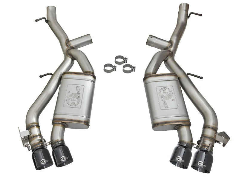 aFe MACHForce XP 3in 304 SS Axle-Back Exhaust Dual Exhaust (NPP) w/ Black Tips 16-17 Camaro SS V8 - Additional View 6
