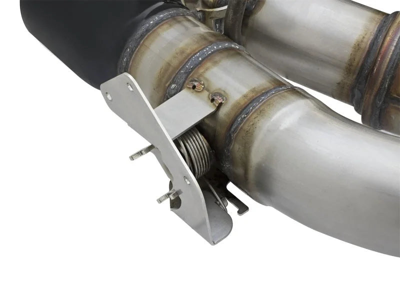 aFe MACHForce XP 3in 304 SS Cat-Back Dual Exhaust w/ Black Tips 16-17 Chevy Camaro SS V8-6.2L - Installation View