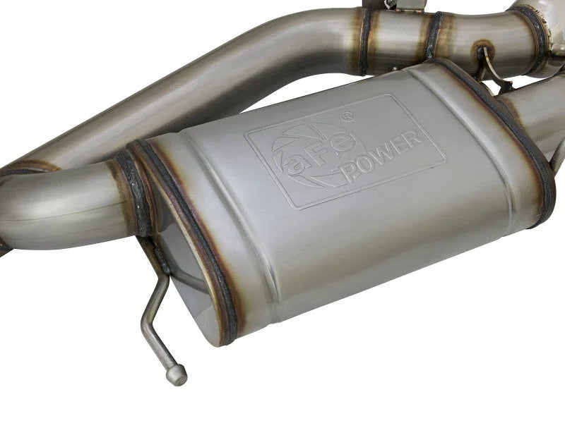 aFe MACHForce XP 3in 304 SS Cat-Back Dual Mode Exhaust w/ Polished Tips 16-17 Cadillac ATS-V V6-3.6L - Additional View 5