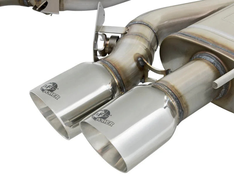 aFe MACHForce XP 3in 304 SS Cat-Back Dual Mode Exhaust w/ Polished Tips 16-17 Cadillac ATS-V V6-3.6L - Additional View 6