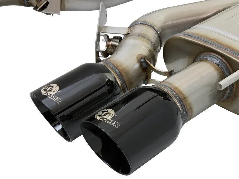 aFe MACHForce XP 3in 304SS Cat Back Exhaust s/ Black Tips 16-17 Cadillac ATS-V V6-3.6L (tt) - Additional View 6