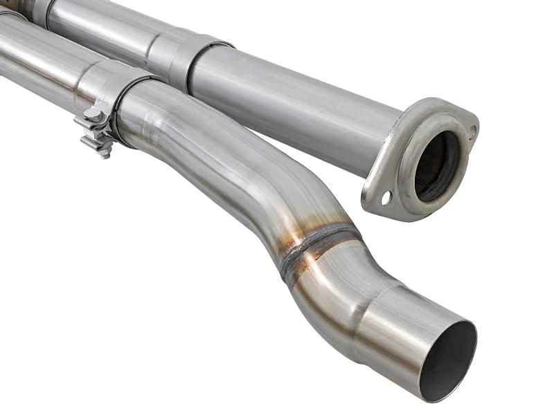 aFe MACHForce XP 3in 409-SS Exhaust Cat-Back 2017 Ford F-150 Raptor V6-3.5L (tt) w/ Black Tip - Side View