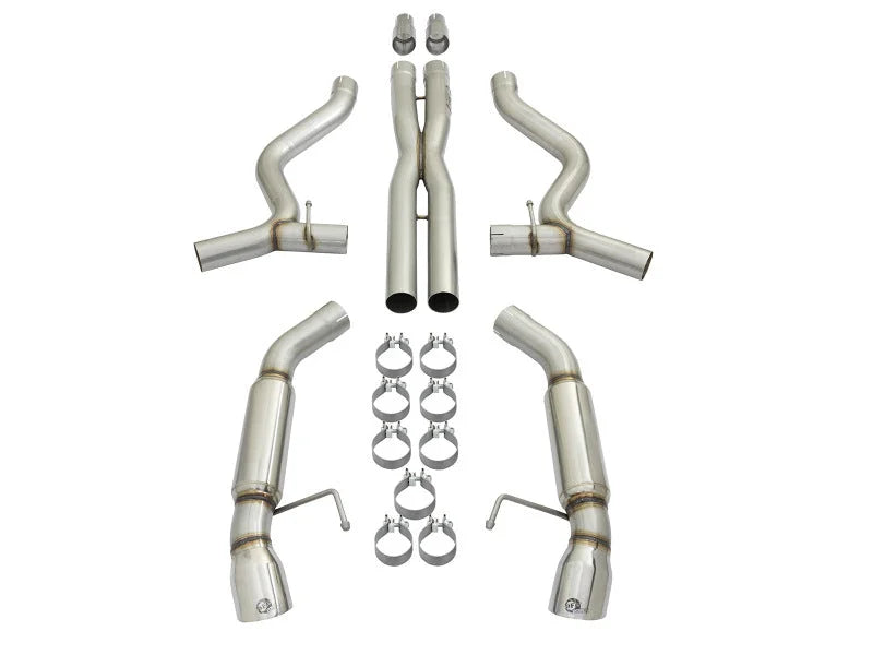 aFe MACHForce XP 3in Aggressive Toned Cat-Back Exhausts w/ Polished Tips 15-17 Ford Mustang V6/V8 - Additional View 5