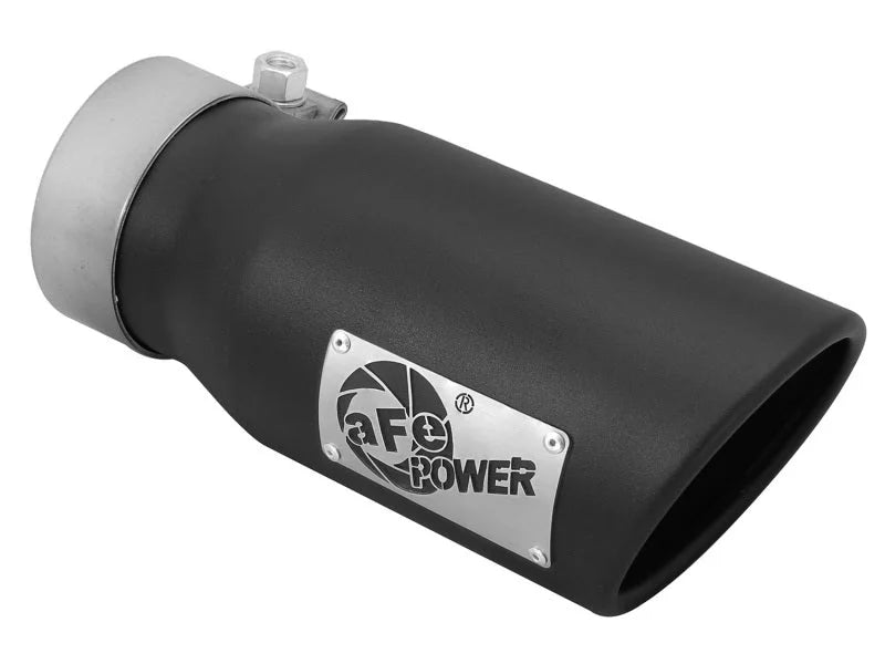 aFe MACHForce XP 3in Inlet x 4in Outlet x 9in Length Clamp-On Black Tip - Main Product View