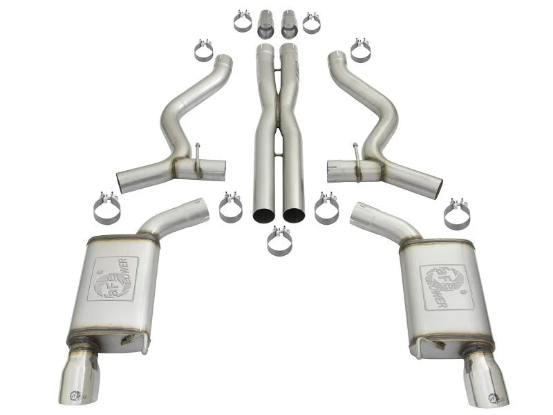 aFe MACHForce XP 3in Sport Tone Cat-Back Exhausts w/ Polished Tips 15-17 Ford Mustang V6/V8 - Additional View 6