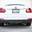 Load image into Gallery viewer, aFe MACHForce XP 3in to 2.5in 304 SS Axle-Back Exhaust w/ Polished Tips 14-16 BMW M235i - Back View