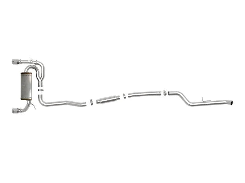 aFe MACHForce XP 3in to 2.5in 304 SS Cat-Back Exhaust w/ Polished Tips 14-16 BMW M235i - Additional View 6