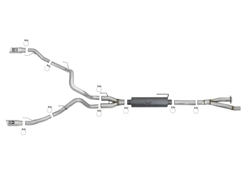aFe MACHForce-XP 3in to 3-1/2in 304 SS Cat-Back Exhaust w/Polished Tips 17-18 Ford F-150 Raptor 3.5L - Additional View 7