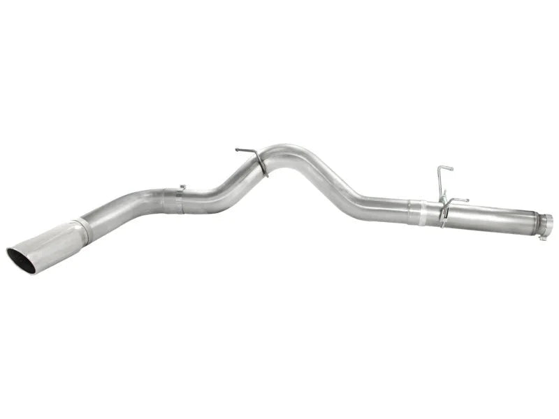 aFe MACHForce XP 5in DPF-Back 409SS Exhaust Dodge Diesel Trucks 07.5-12 L6-6.7L (td) Polished Tip - Back View