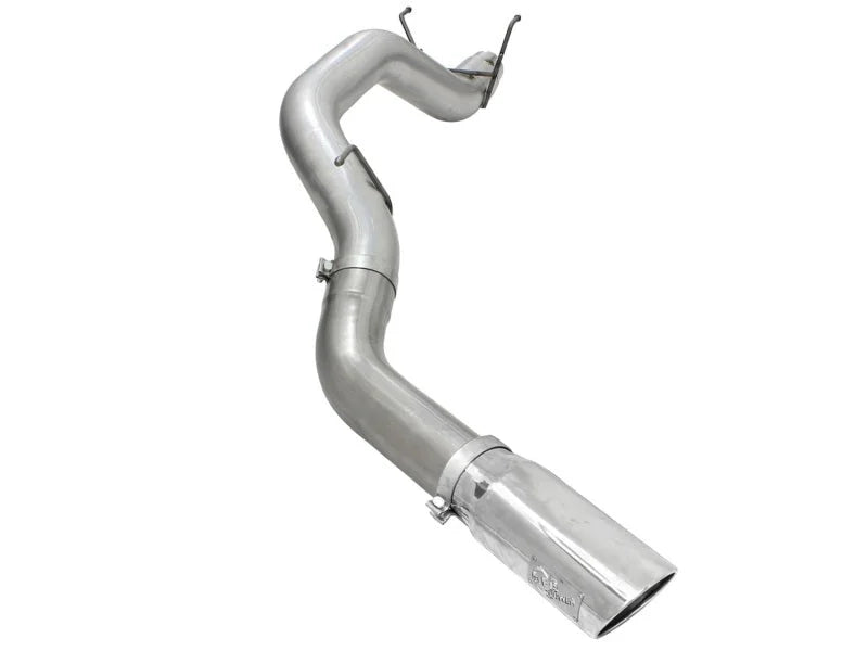 aFe MACHForce XP 5in DPF-Back SS Exht Dodge RAM 13-14 6.7L (td) Mega Cab w/ Polished Tip - Main Product View