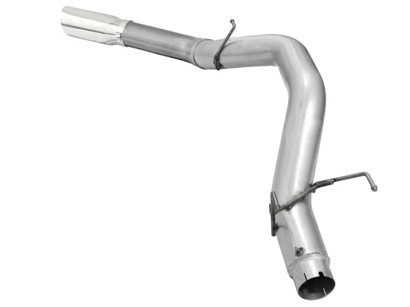aFe MACHForce XP 5in DPF-Back SS Exht Dodge RAM 13-14 6.7L (td) Mega Cab w/ Polished Tip - Side View