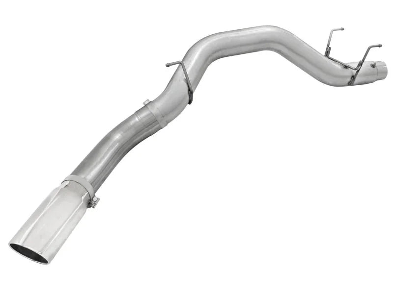 aFe MACHForce XP 5in DPF-Back SS Exht Dodge RAM 13-14 6.7L (td) Mega Cab w/ Polished Tip - Installation View