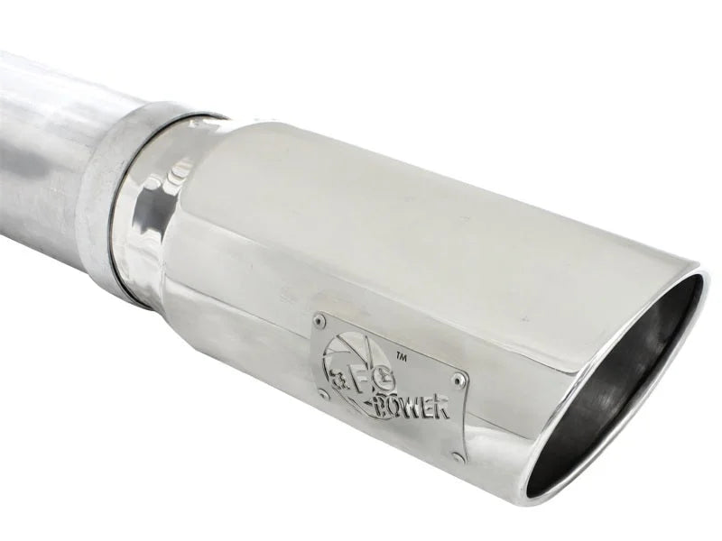 aFe MACHForce XP 5in DPF-Back SS Exht Dodge RAM 13-14 6.7L (td) Mega Cab w/ Polished Tip - Additional View 7