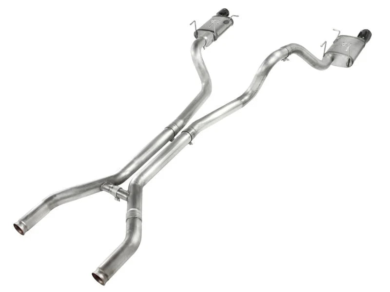 aFe MACHForce XP Cat-Back Exhaust 3in SS w/ Black Tips 11-14 Ford Mustang GT V8 5.0L - Side View