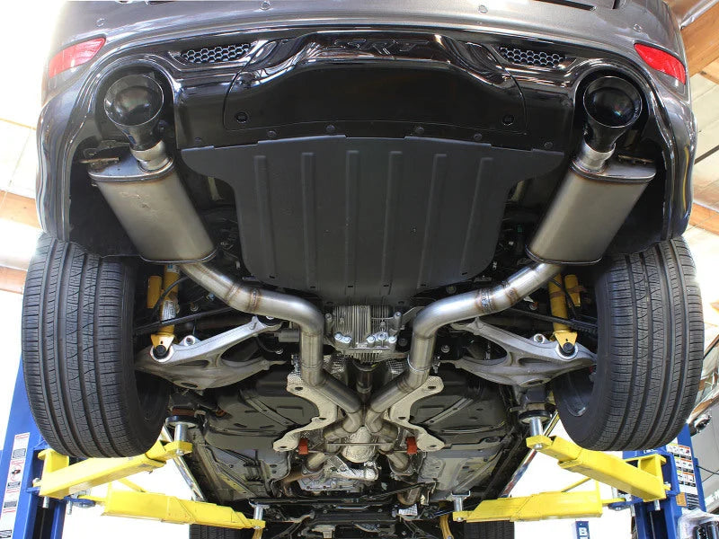 aFe MACHForce XP Cat-Back Exhaust Stainless No Tips 12-15 Jeep Grand Cherokee SRT/SRT-8 V8 Hemi 6.4L - Back View