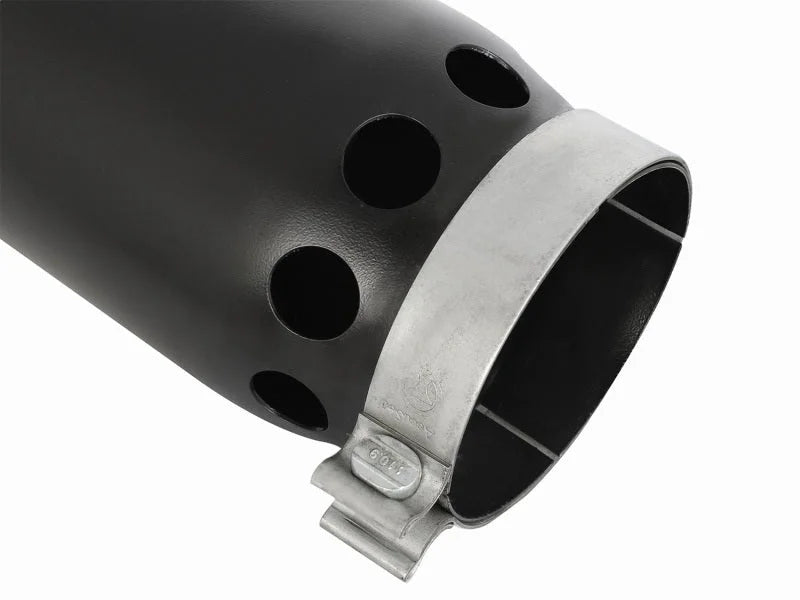 aFe MACHForce XP Cat-Back SS-304 5in Interooled Exhaust Tip 5in In x 6in Outx16inL Bolt-On Right Blk - Installation View