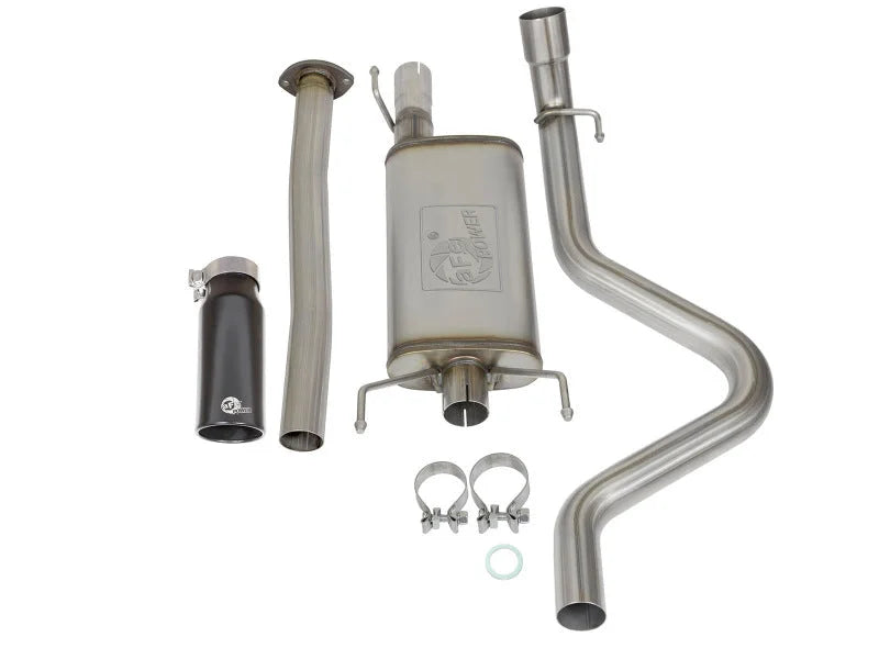 aFe MACHForce XP Cat Back SS Exhausts  Black Tips 05-12 Toyota Tacoma L4-2.7L - Installation View