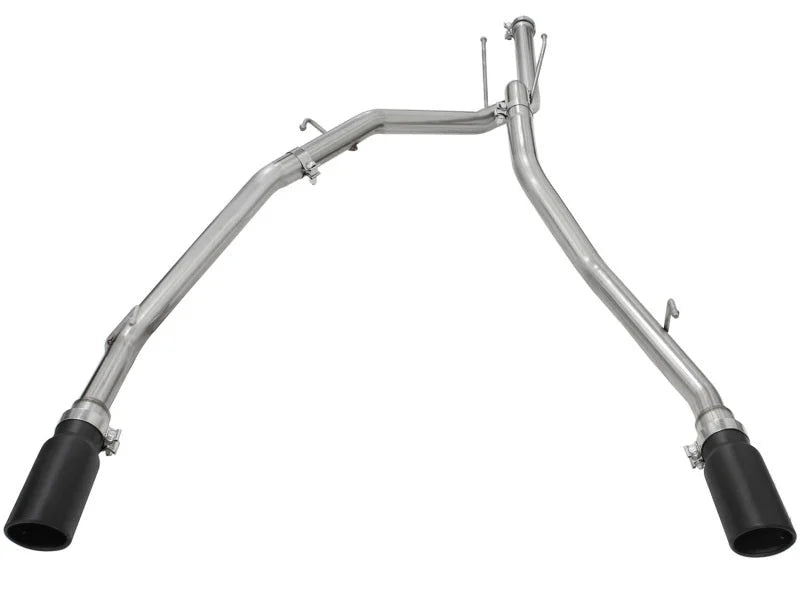 aFe MACHForce XP DPF-Back Exhaust 2.5in SS with Black Tips 2014 Dodge Ram 1500 V6 3.0L EcoDiesel - Side View