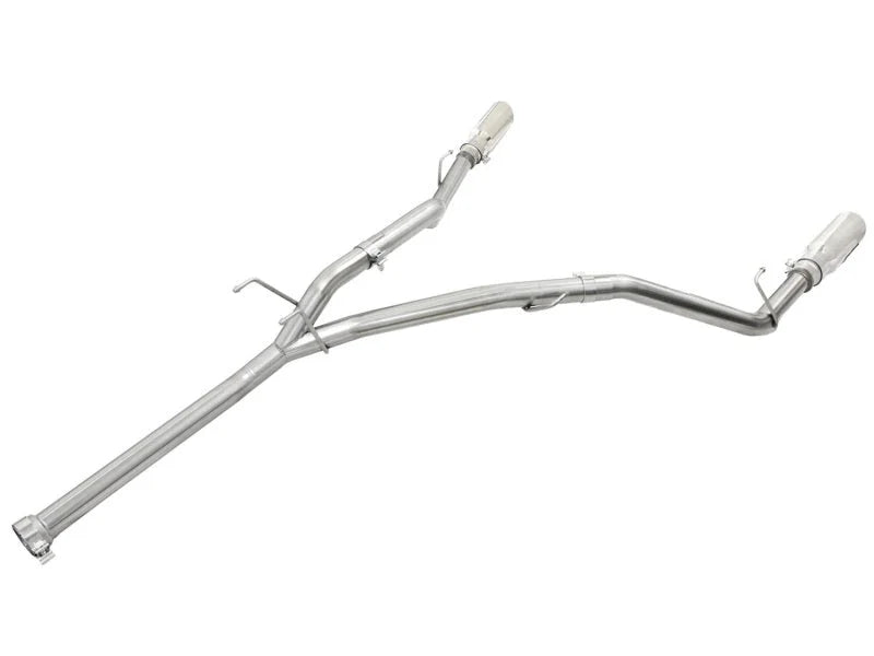 aFe MACHForce XP DPF-Back Exhaust 2.5in SS with Polished Tips 2014 Dodge Ram 1500 V6 3.0L EcoDiesel - Side View